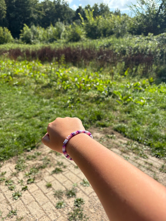 Uitrekbare armband meerkleurig