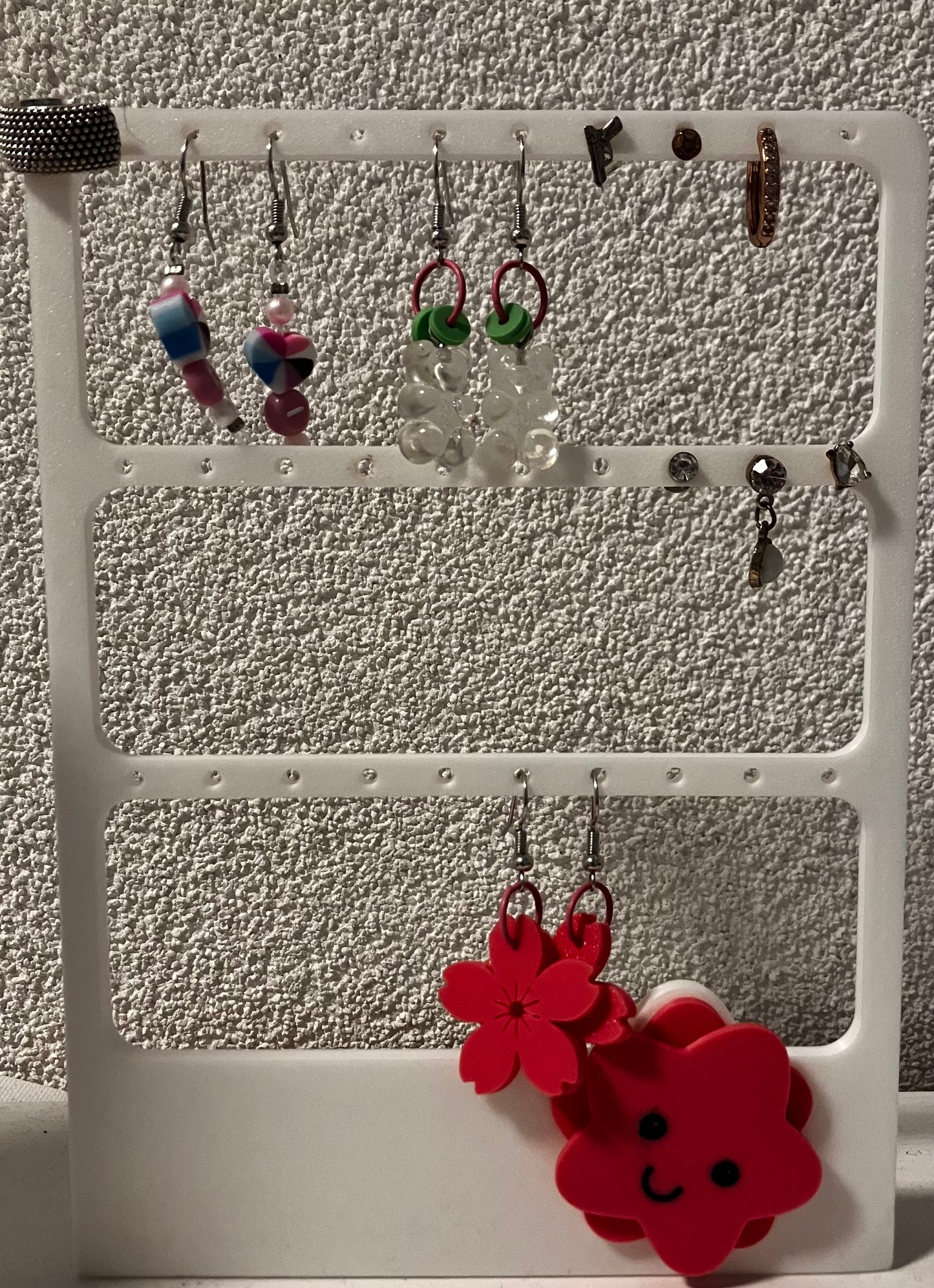 Oorbellen houder wit