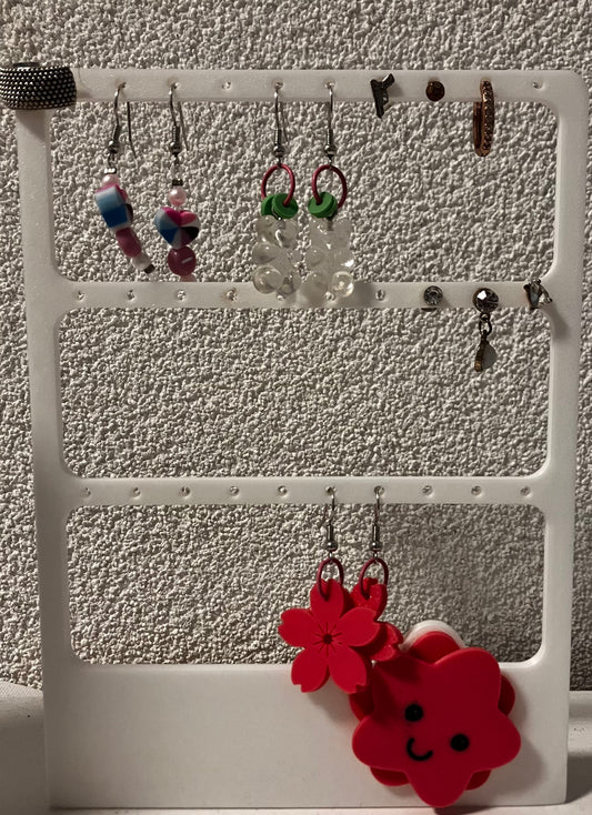 Oorbellen houder wit