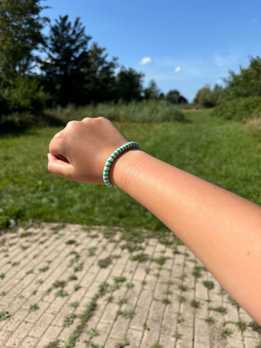 Uitrekbaar armbandje groen