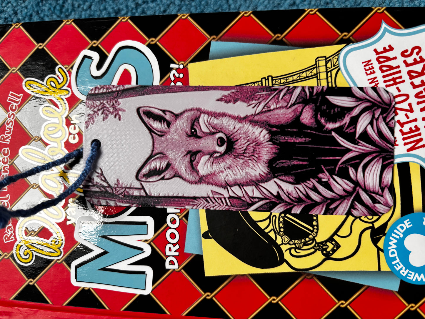 Boekenlegger van vos paars