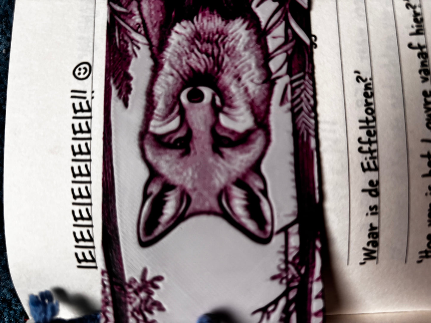 Boekenlegger van vos paars